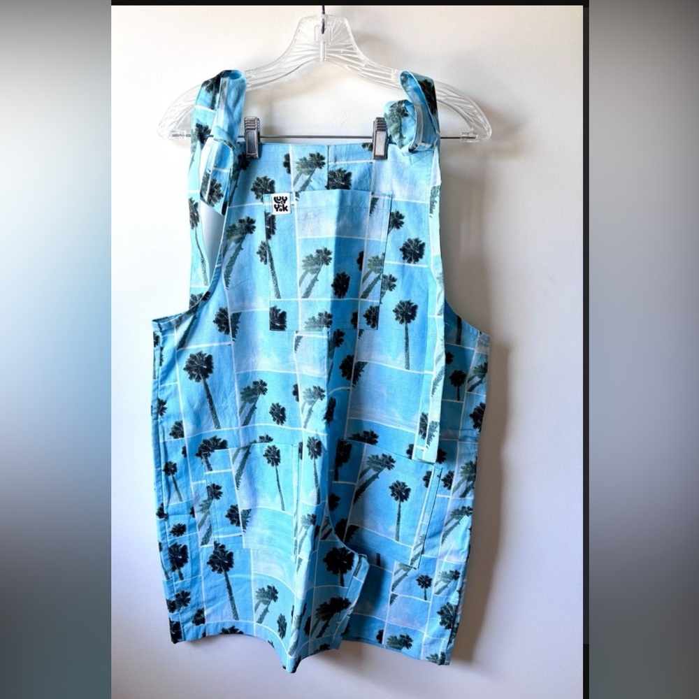 Lucy & Yak Blue Floral Short Dungarees